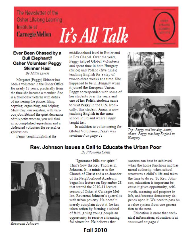 Fall 2010 Newsletter