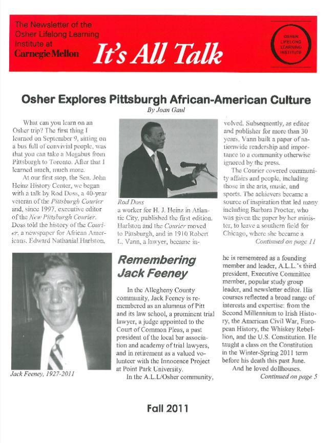 Fall 2011 Newsletter