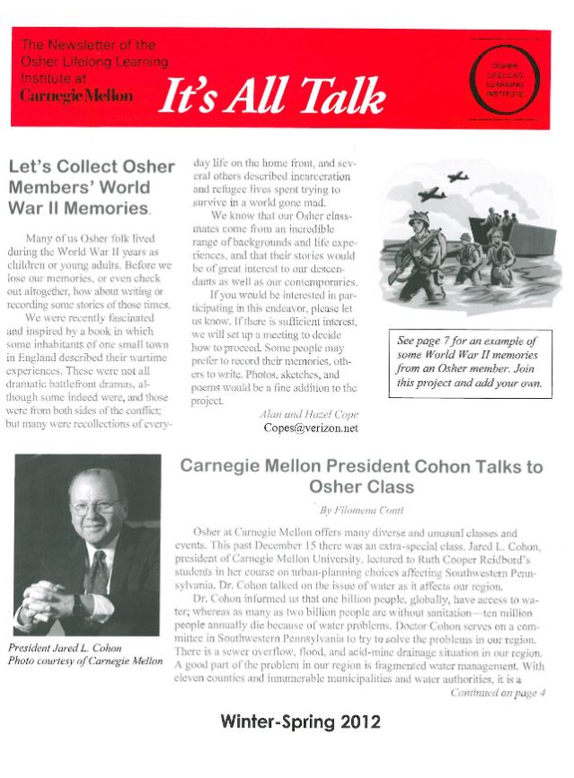 Winter/Spring 2012 Newsletter