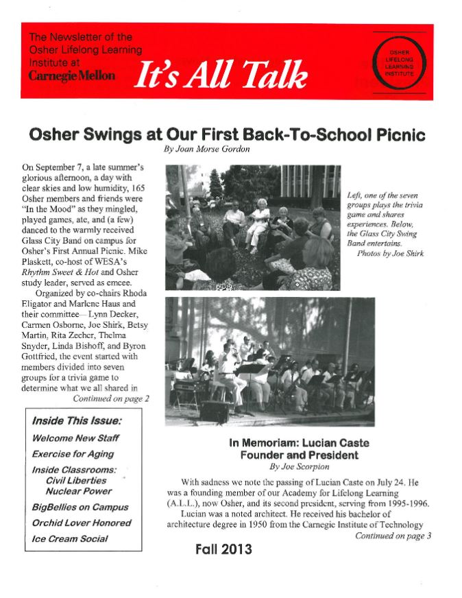 Fall 2013 Newsletter