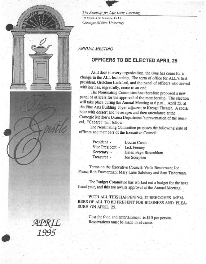 Winter 1995 Newsletter