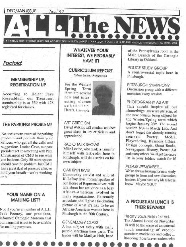 December 1997/January 1998 Newsletter