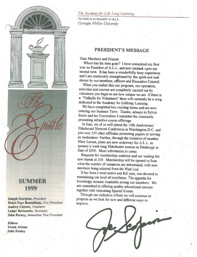 Summer 1999 Newsletter