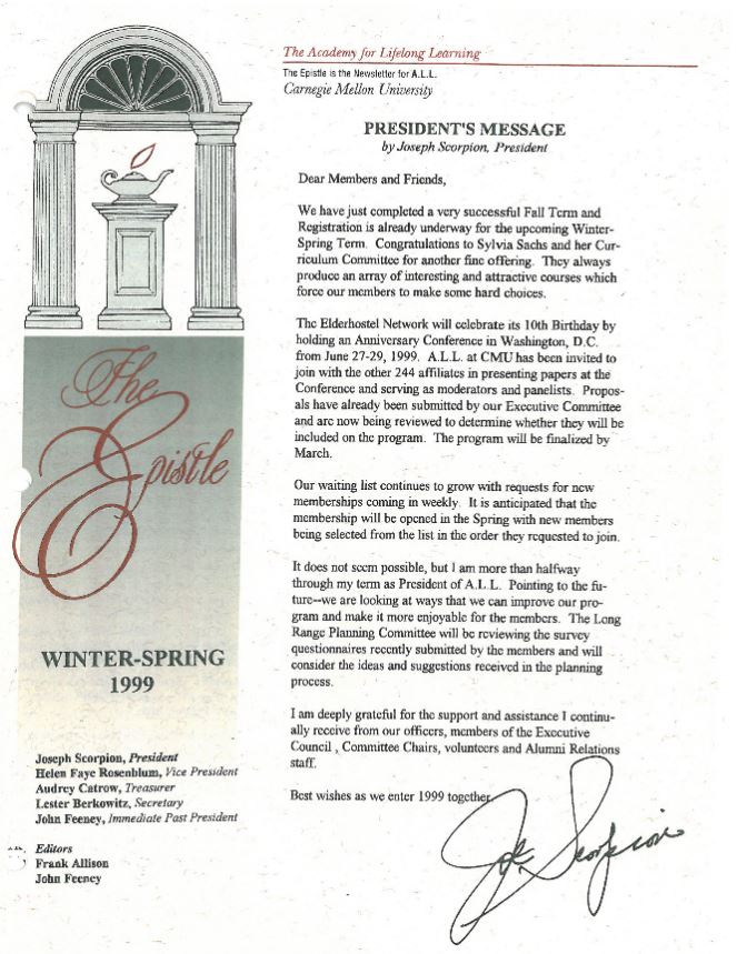 Winter/Spring 1999 Newsletter