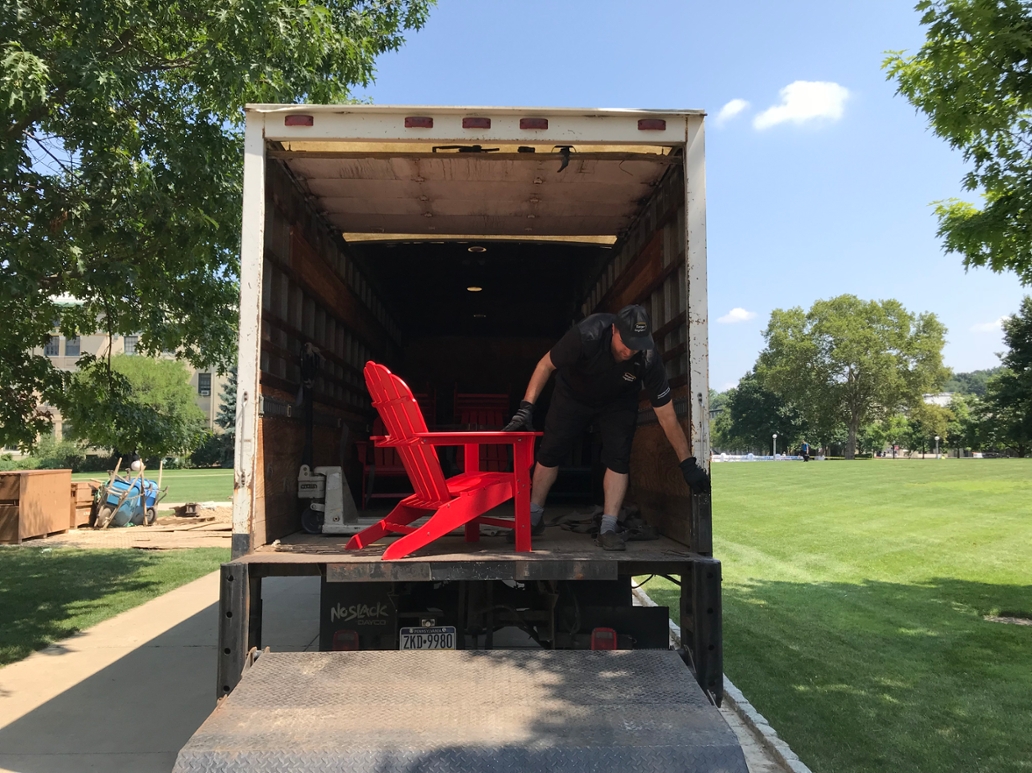 Chair in truck