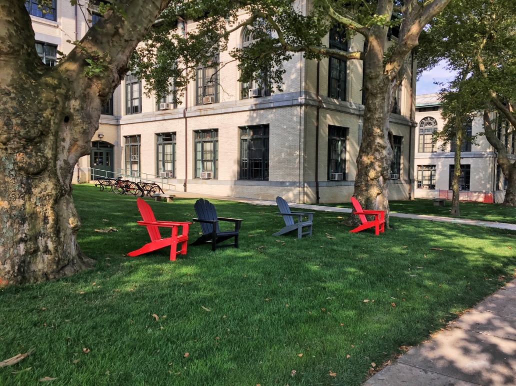Chairs on grass