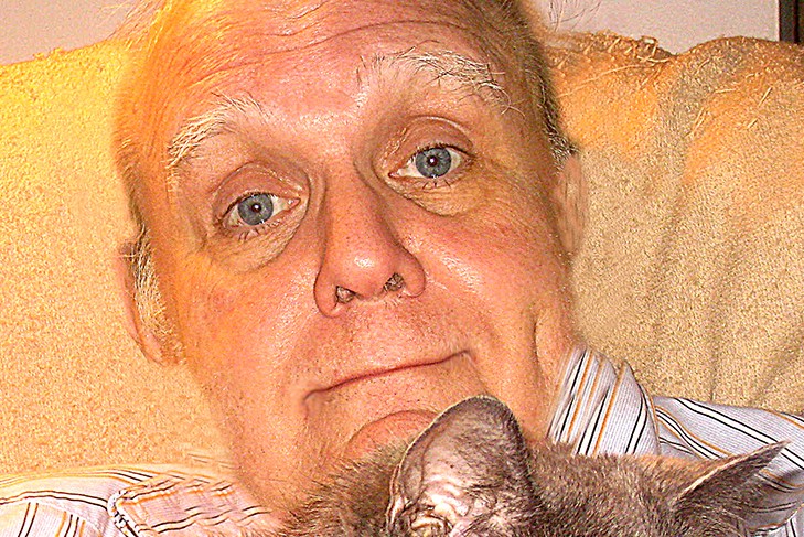 Chuck Glassmire with his cat