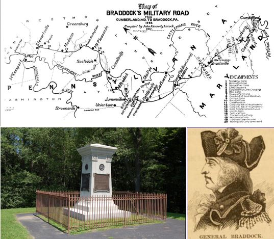 Braddock grave, map and profile