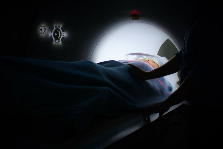 Person in MRI machine