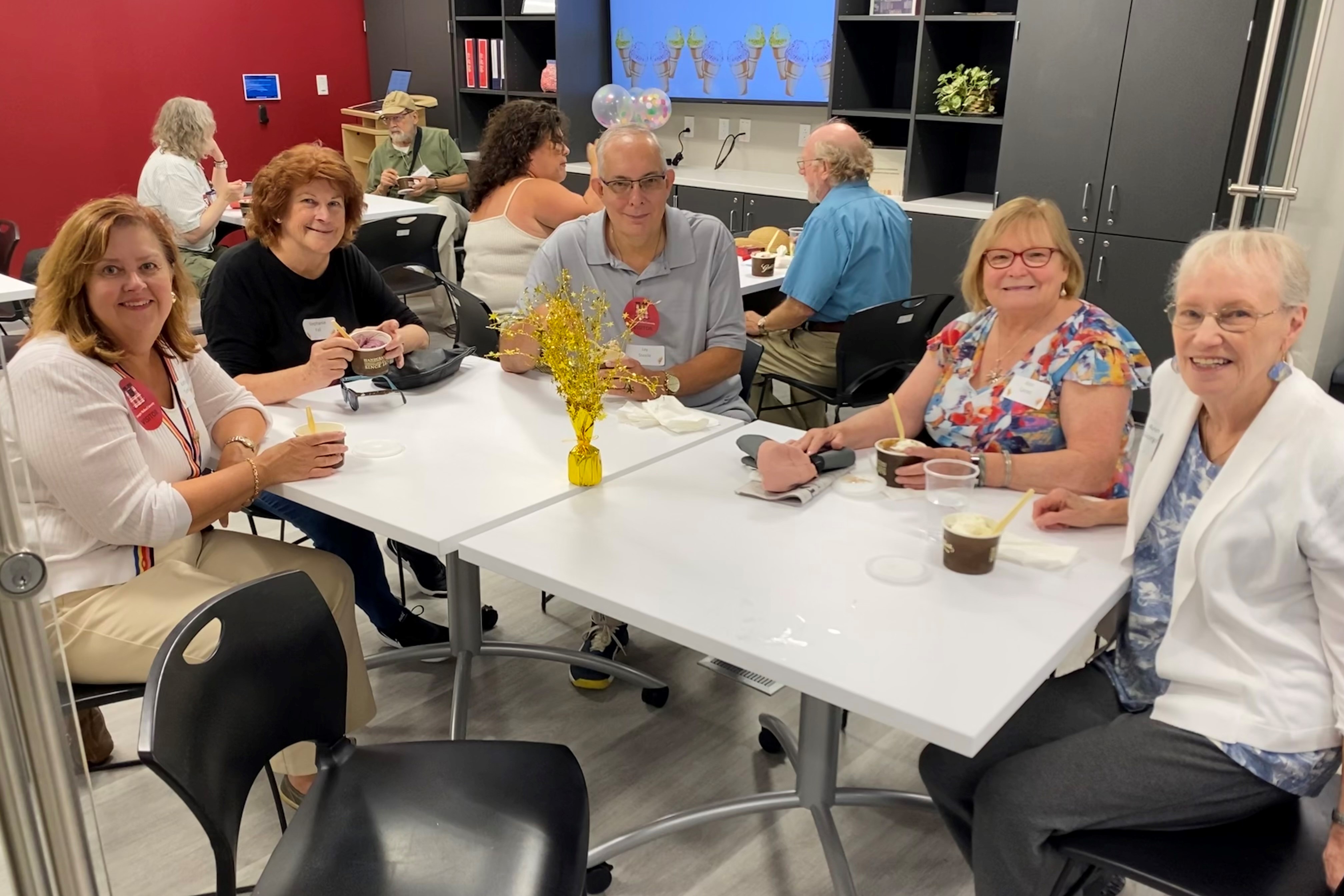 Ice cream party volunteers