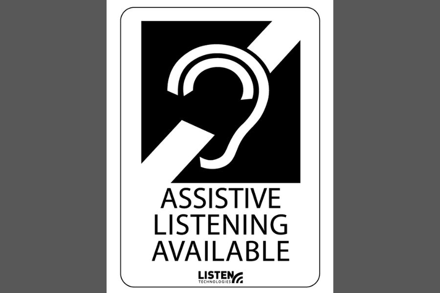 assistive listening available sign