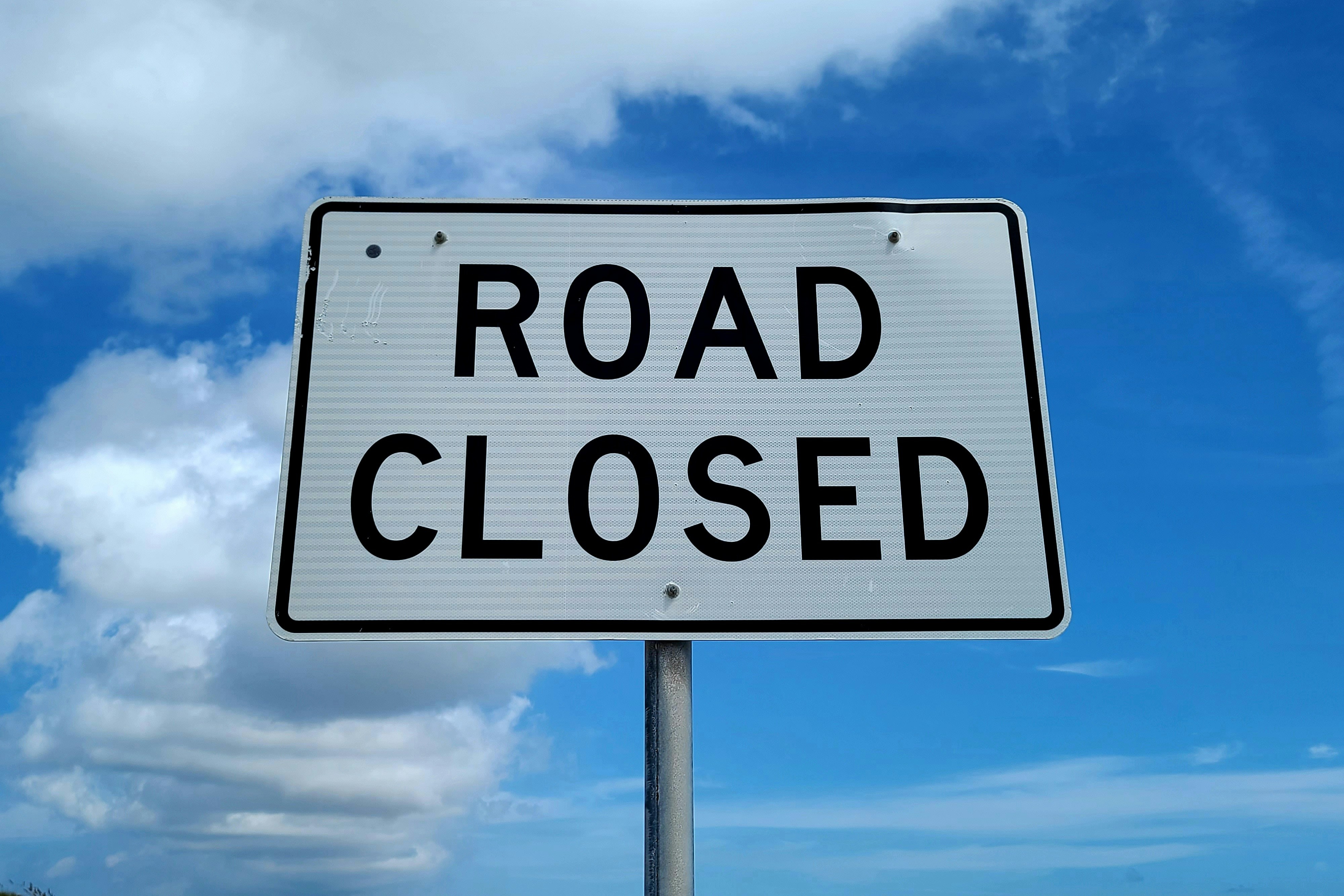 road closed sign