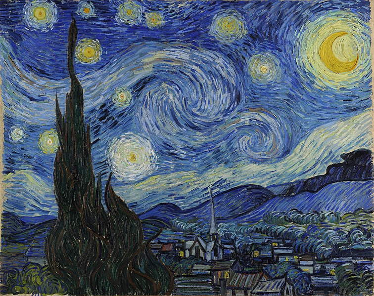 starry night painting by van gogh