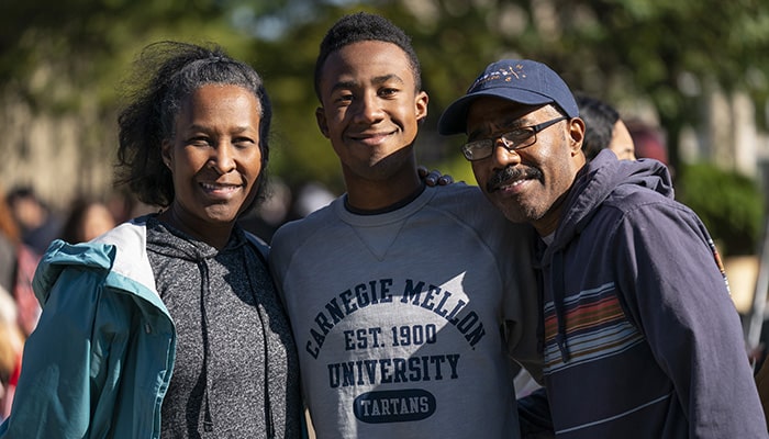 photo of CMU students and families