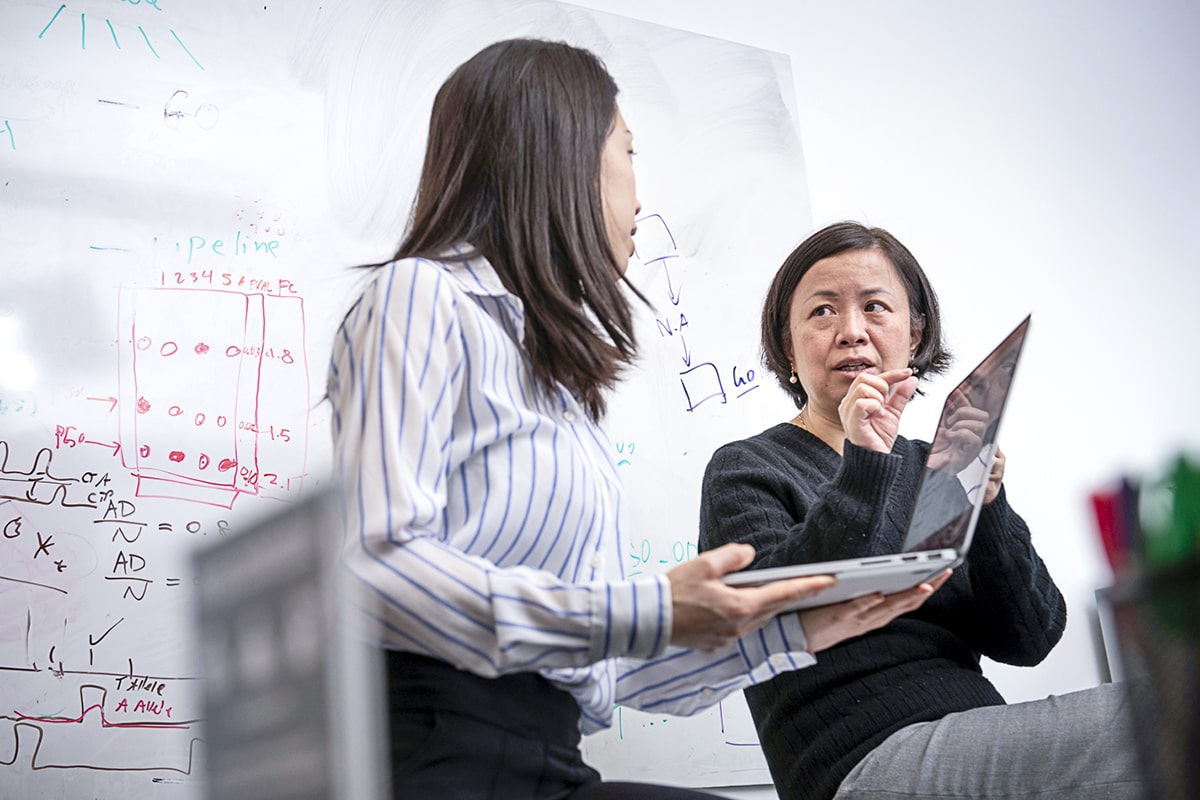 a CMU student with a faculty member