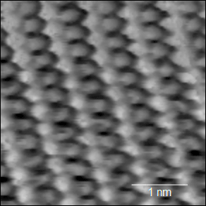 Atomic scale image of Tungsten Ditelluride