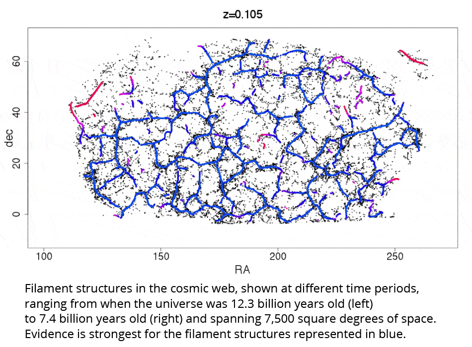 Filament structures over time