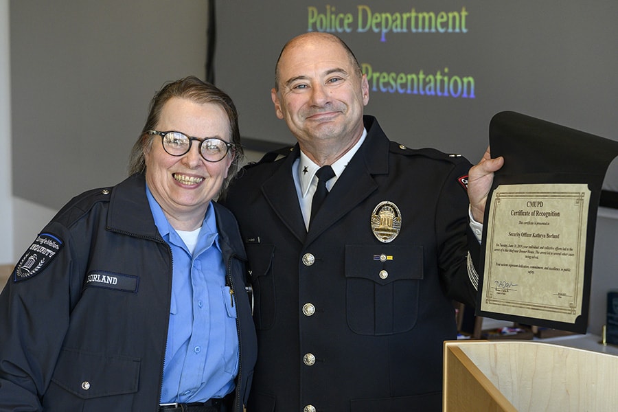 Image of Kathryn Borland with Chief Ogden