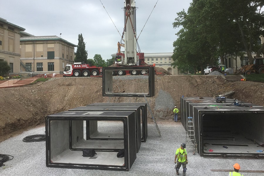image of stormwater tank installation