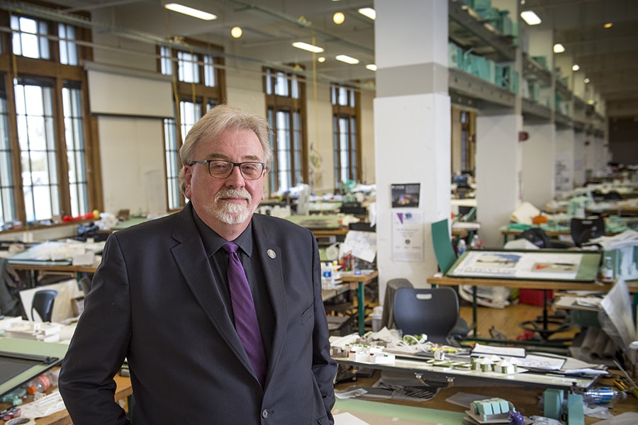 portrait of Dan Martin in a studio classroom