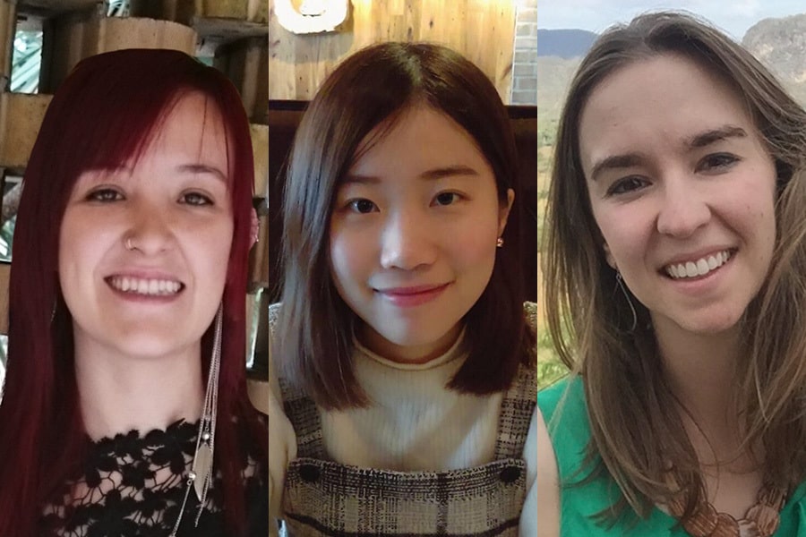 composite image of CMU's three new K&L Gates Fellows