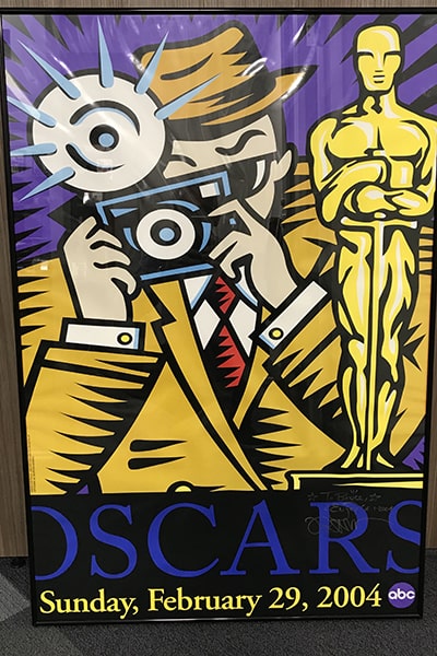 image of Burton Morris' poster for the 2004 Academy Awards