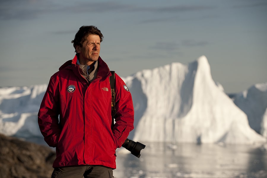 portrait of James Balog among the glaciers