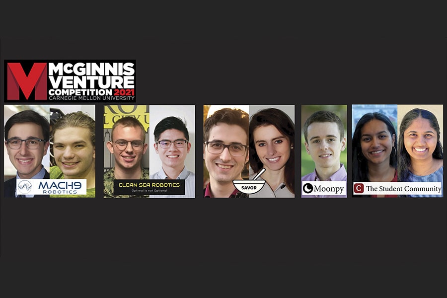 composite image of the McGinnis Venture Competition winners