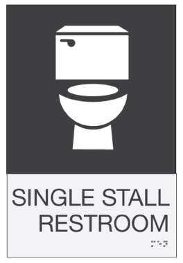 single-stall signage