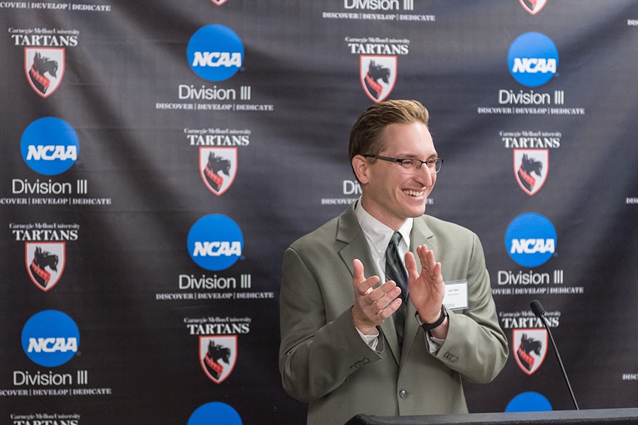 Josh Centor speaking at an event