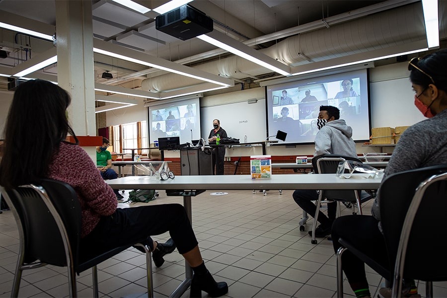 inside classroom