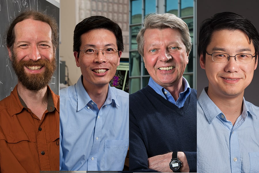 composite of MCS researchers Neil Donahue, Rongchao Jin, Krzysztof Matyjaszewski and Di Xiao