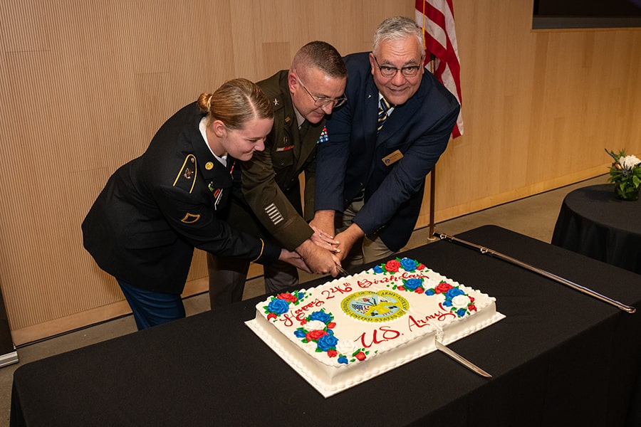 cutting the birthday cake