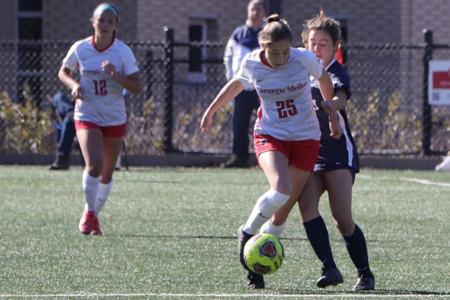 women's soccer action