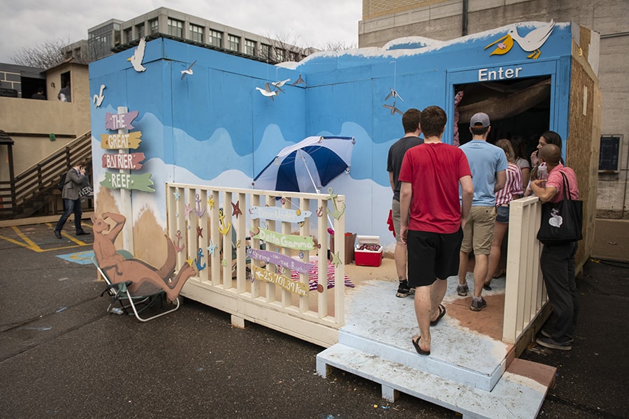 a CMU booth at spring carnival