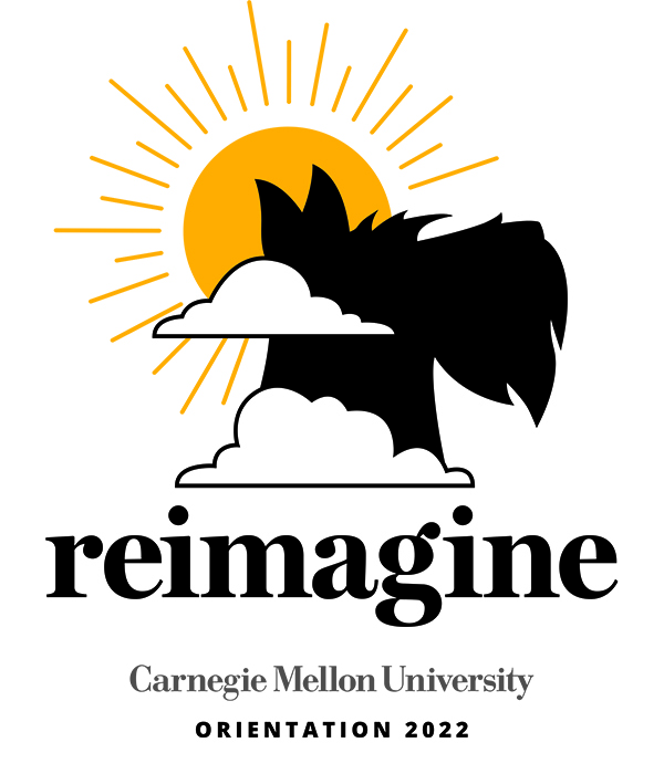 the "reimagine" theme logo