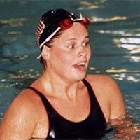 Rebecca Fruehan in the pool