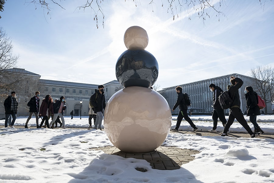 camps snowman sculpture