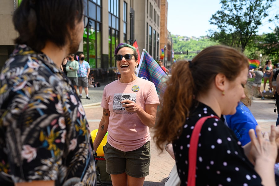 Carrie Chisholm at the Pittsburgh Pride Parade