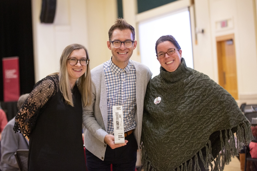 Andrew Greenwald with Laurel Bosshard Furlow and Kaycee Palko