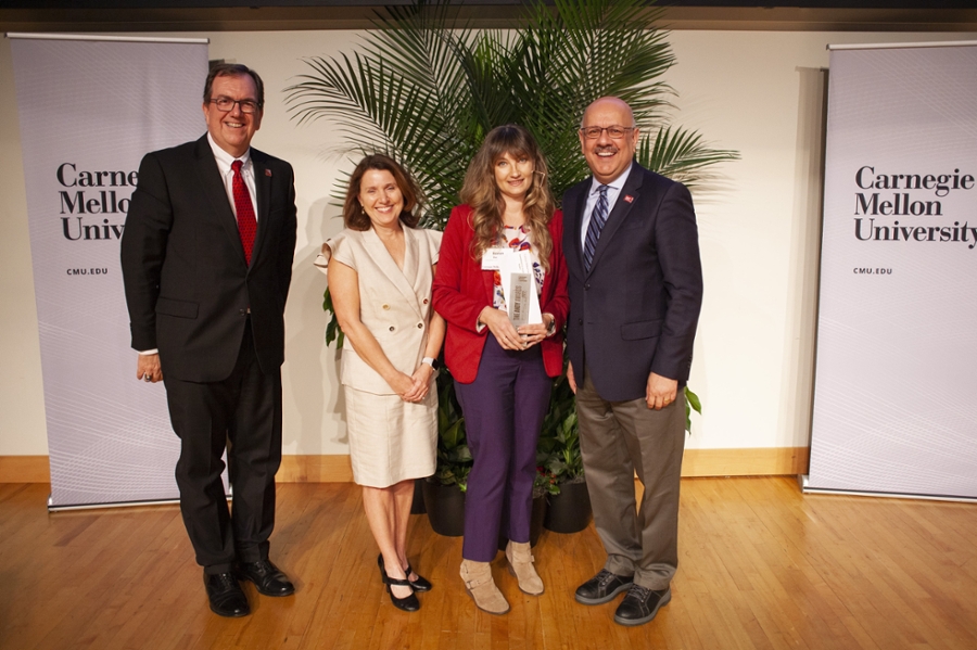 Keren DeCarlo receives her Andy Award
