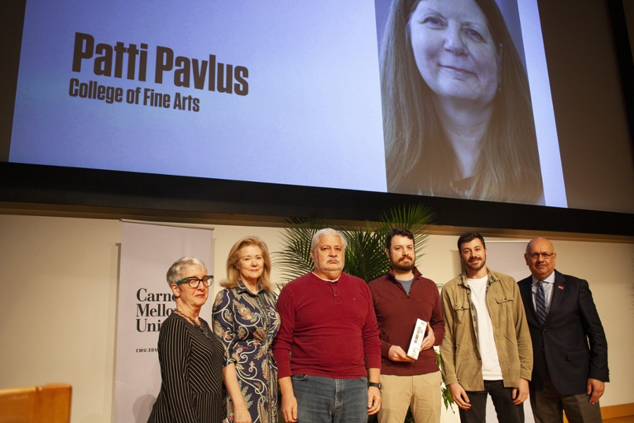 the Pavlus family is presented with the Andy Award
