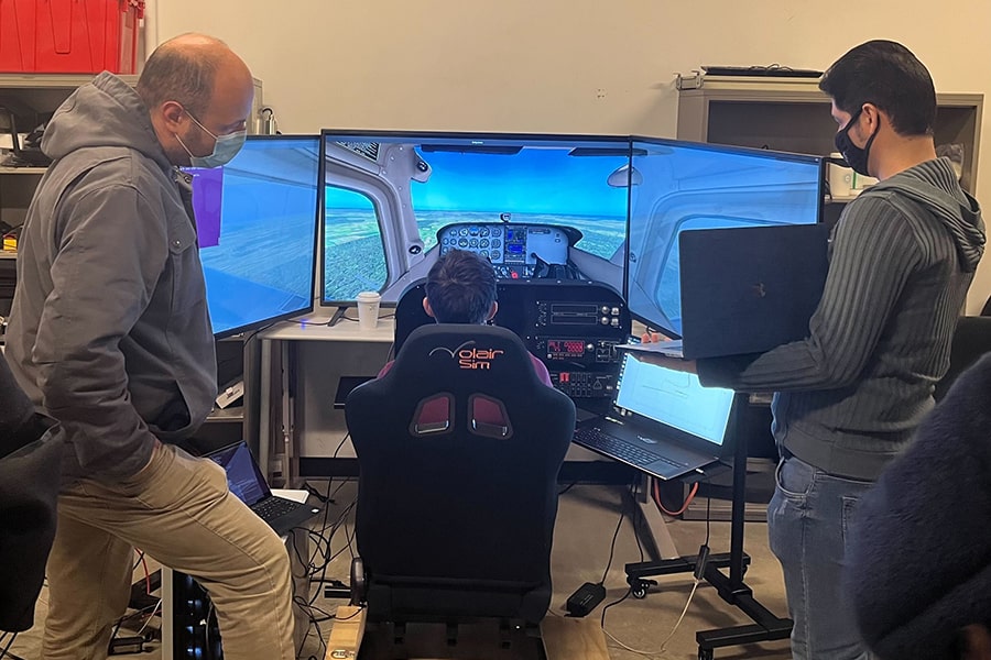 Flight simulator in Gates Hillman Center