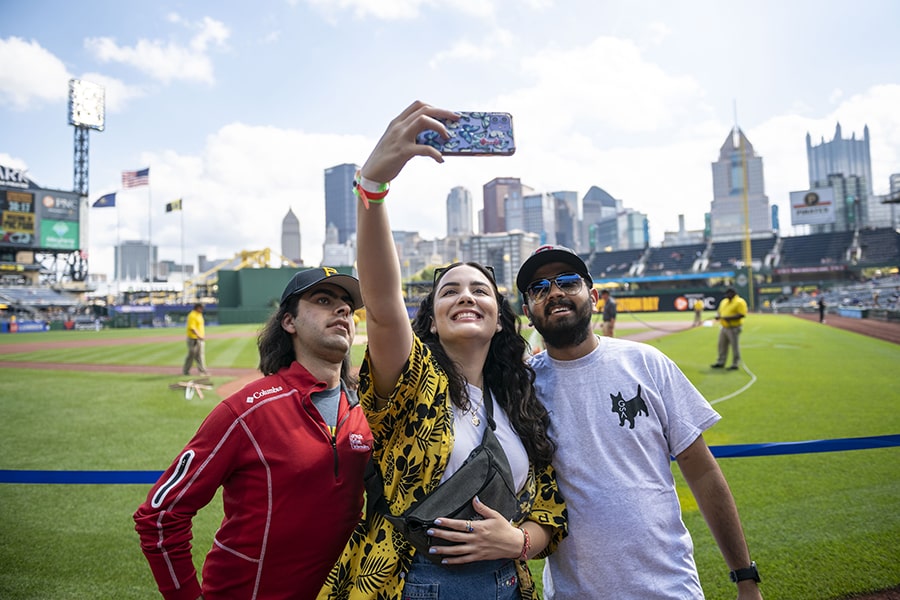 students take a selfie