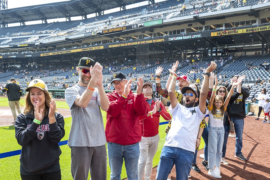 folks have a good time during pre-game festivities