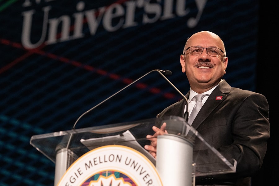 President Jahanian at the podium