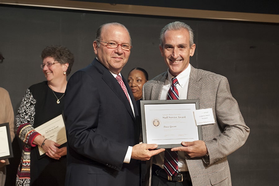 former CMU President Jared Cohon with Bruce Gerson