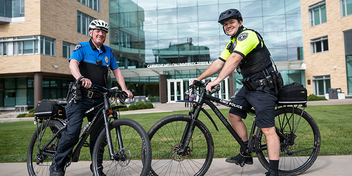 CMU officers on bikes