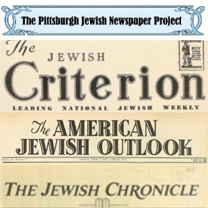 Pittsburgh Jewish Newspaper Project exhibit
