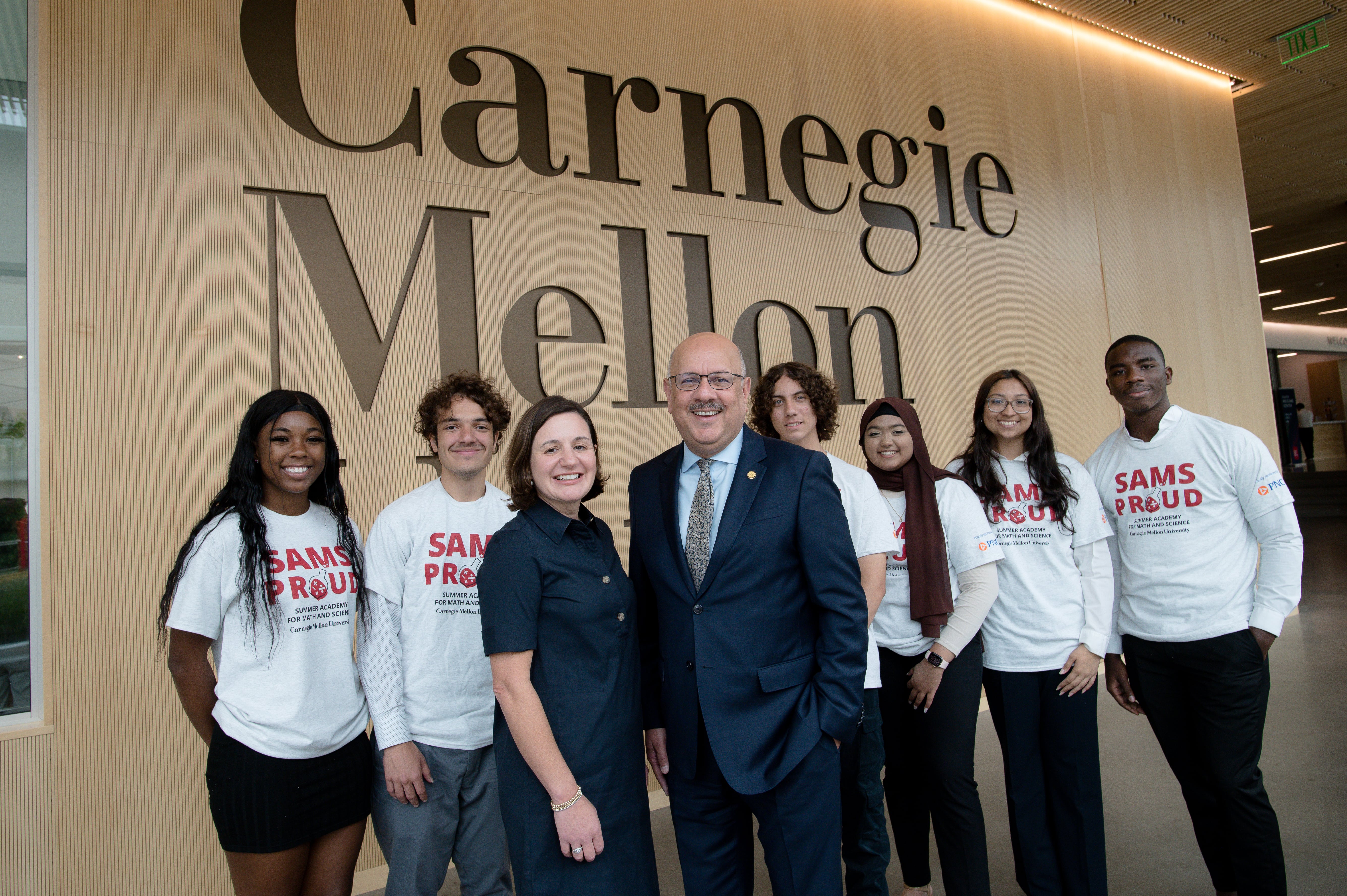 CMU President, PNC official and SAMS students